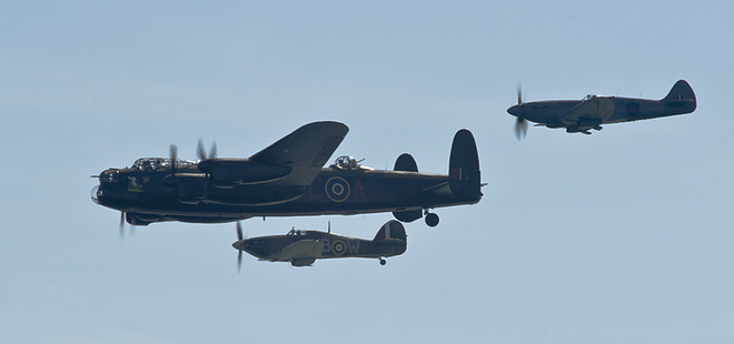 Spitfire, Hurricane, Lancaster